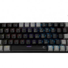 Tastatura Gaming Mecanica White Shark GK-002121 Wakizashi, iluminare RGB, Layout International, USB-C/USB 2.0 (Negru/Gri)