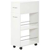 Carucior de bucatarie, carucior de depozitare, dulap cu sertar si rafturi deschise, mobilier de bucatarie HOMCOM | Aosom Romania