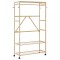 Gossi suport pentru haine cu rafturi si roti 110x40x180 cm bambus
