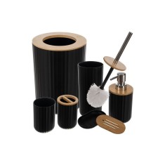 Set accesorii baie RUHHY 24636, culoarea neagra, 6 elemente