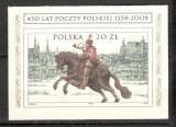 Polonia.2008 450 ani Posta-Bl. MP.477, Nestampilat