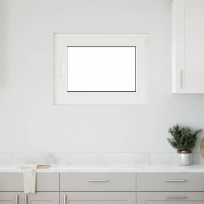 vidaXL Fereastra de subsol &amp;bdquo;RISOR&amp;rdquo; 80x60 cm Pt&amp;amp;Turn DIN Dreapta Alb 4108310 foto