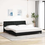 VidaXL Cadru de pat fără saltea, negru, 200x200 cm, textil