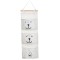 Husa suspendata cu 3 buzunare si imprimeu, Alb, 20 x 58 cm