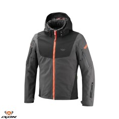 Geaca (jacheta) barbati pentru scuter - motocicleta Touring/Adventure/Urban Ixon All season model Burning MS culoare: antracit/negru/rosu neon (geaca