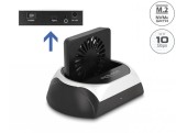 Docking station USB type C pentru HDD/SSD SATA 2.5&quot;+3.5&quot; sau M.2 NVMe PCIe + SATA cu ventilator, Delock 64280