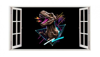 Sticker decorativ cu Dinozauri, 85 cm, 4303ST foto