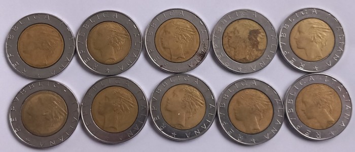 Italia, Lot 100 Lire Bimetal