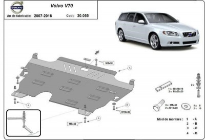 Scut motor metalic Volvo V70 2007-2016 foto