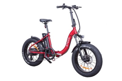 Bicicleta electrica Z-Tech ZT-89-C FATBIKE pliabila, motor 250W, 48V 13Ah, autonomie 60km - Rosu foto