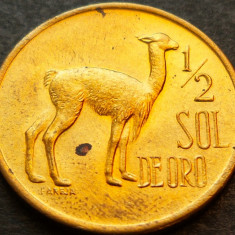 Moneda exotica 1/2 SOL DE ORO - PERU, anul 1974 *cod 3187 = UNC