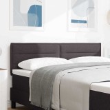 vidaXL Tăblie de pat design linii, maro &icirc;nchis, 160 cm, textil