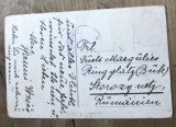 CPISTR11 Carte postala veche Storojinet Bucovina interbelica circulata in Romania ilustrata Craciun Frohe Weihnachten Hanni Weiss