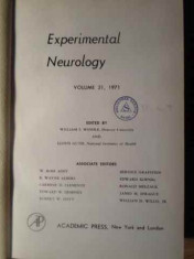 EXPERIMENTAL NEUROLOGY VOL. 31, 1971-W.F. WINDLE, L. GUTH SI COLAB. foto