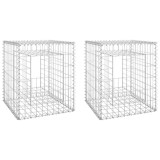 Cumpara ieftin Stalpi cos gabion, 2 buc., 50x50x60 cm, fier