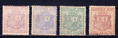 TSV$ - 1875 MICHEL 9-12 SERIE - CUBA MH/* foto