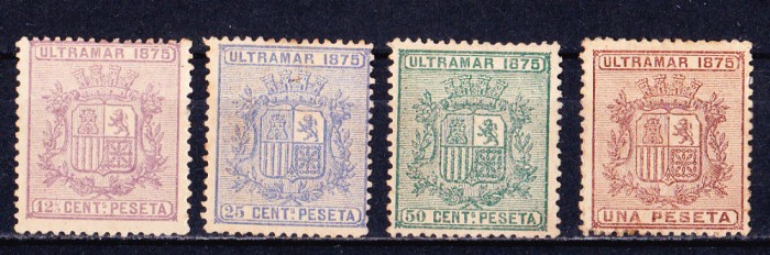 TSV$ - 1875 MICHEL 9-12 SERIE - CUBA MH/*