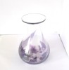 Vaza cristal fuzionat trapping -unicat obiect expozitie- semnata K. Alexanderson