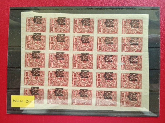 1918 - UCRAINA - Russian Postage Stamps of 1915-1917 Overprinted - BLOCK MNH