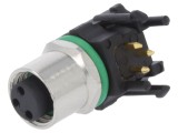 Conector M8 Mamă 3 Pin 90&deg; Panou