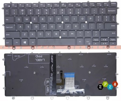 Tastatura Laptop 2-in-1, Dell, XPS 13 9365, P71G, P71G001, WPCF9, 0WPCF9, K0P6H, 0K0P6H, iluminata, layout US foto