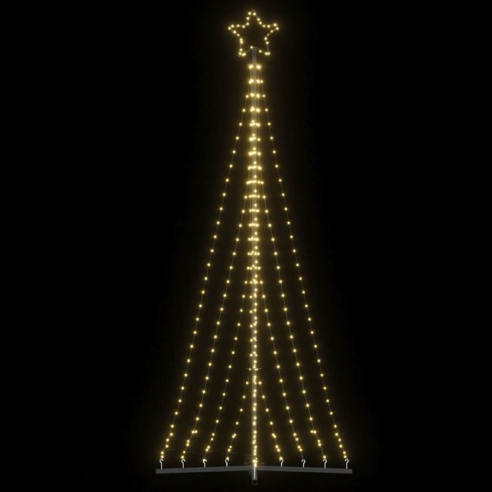 Pom de Crăciun LED 447 LED-uri Alb Cald 249 cm
