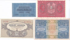 Bancnota Cehoslovacia 1-5.000 Korun 1919 - P6-14 ( set 9 reproduceri ) foto