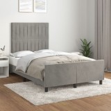 VidaXL Cadru de de pat fără saltea Gri deschis 120x190 cm catifea