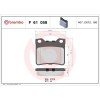 Placute frana Peugeot 406 (8b) 08.95-01.05, 406 Break (8e/F) 10.96-10.04, 406 Coupe (8c) 03.97-02.05, 607 (9d 9u) 01.00-, Spate, BREMBO