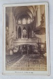 CVD - Poza veche anii 1900 - fotografie pe carton, Sf&acirc;ntul Etienne du Mont - Paris