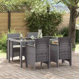 vidaXL Scaun pentru Grădină 4 pcs Gri deschis 847487