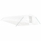 Cumpara ieftin Sera cu cadru din otel, alb, 110 m&sup2;, 22x5x2,3 m