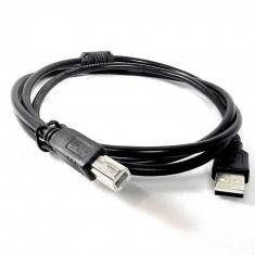 Cablu V&V pentru imprimanta USB 2.0 A-B, 1.5 m, bobine antiparaziti