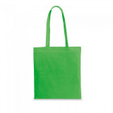 Sacosa din bumbac 100%, 37 x 41 cm, manere 75 cm, verde deschis