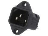 Conector Alimentare AC Soclu Tată 10A 250V IEC 60320