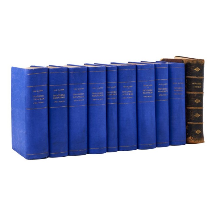 Iuliu A. Zanne, Proverbele rom&acirc;nilor, 10 volume, 1895-1903, ediție completā
