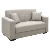 Cumpara ieftin Canapea cu 2 locuri cu spatiu de depozitare Vox 2 Pako World Gri deschis 154x82x83 cm