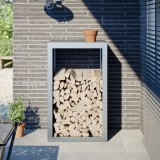 VidaXL Suport pentru lemne de foc, 60x40x100 cm, oțel inoxidabil
