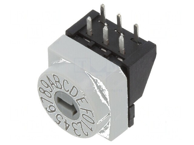 &Icirc;ntrerupător HEX/BCD Poz: 16 THT 80m&Omega;