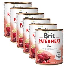 Tin Brit Pate &amp;amp;amp; Meat Beef 6 x 800 g foto