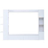 Sistem de living compact 4 piese, Alb | Aosom Romania