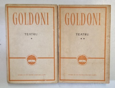 TEATRU , VOLUMELE I - II de CARLO GOLDONI , 1959 foto