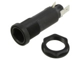 Clemă FEC 10A 500VAC, montare pe panou, neagră, IP40