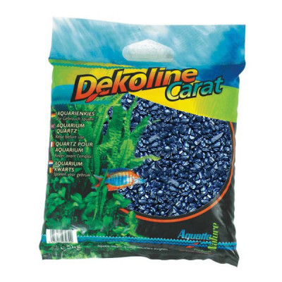 Pietriș pentru acvariu Dekoline Carat Metallic Blue - 5kg foto