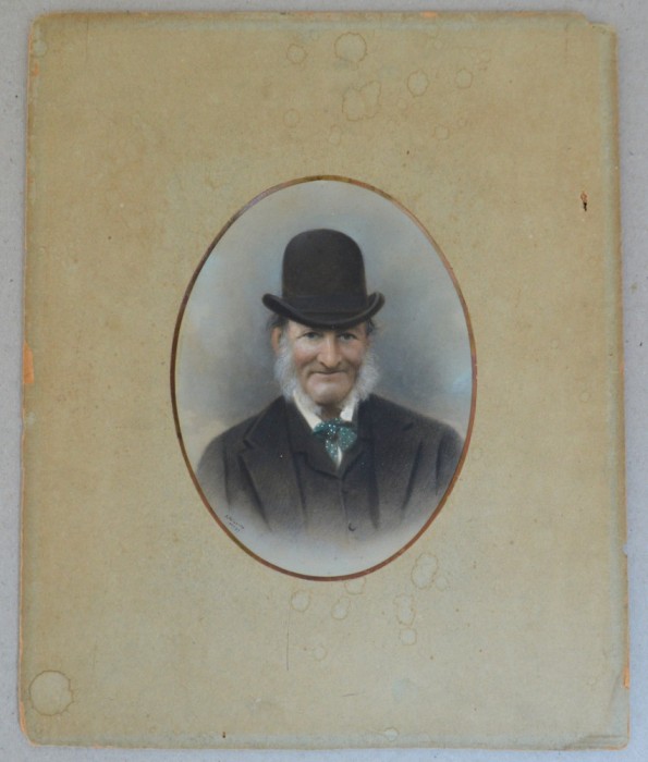 Portret de barbat tehnica mixta sec 19
