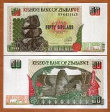 !!! ZIMBABWE - 50 DOLARI 1994 - P 8 - UNC