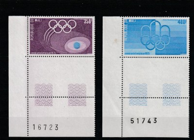 Mali 1975-Sport,Anul preolimpic 1975,serie 2 valori,nedantelate,MNH,Mi.503-504 foto