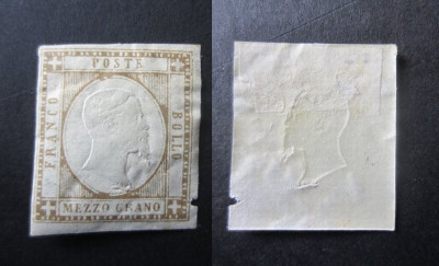 Italy 1861 Definitives King Viktor Emanuel II Mi.2 1/2Gr brown MLH AM.287 foto