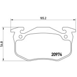 Placute frana Citroen Saxo (S0, Xsara (N1), Xsara Box / Estate, Xsara Box Body/Liftback (N3), Xsara Break (N2), Xsara Coupe (N0), Zx (N2), Zx Break (