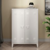 Dulap metalic Oripaa 110x75x33cm alb [en.casa] HausGarden Leisure